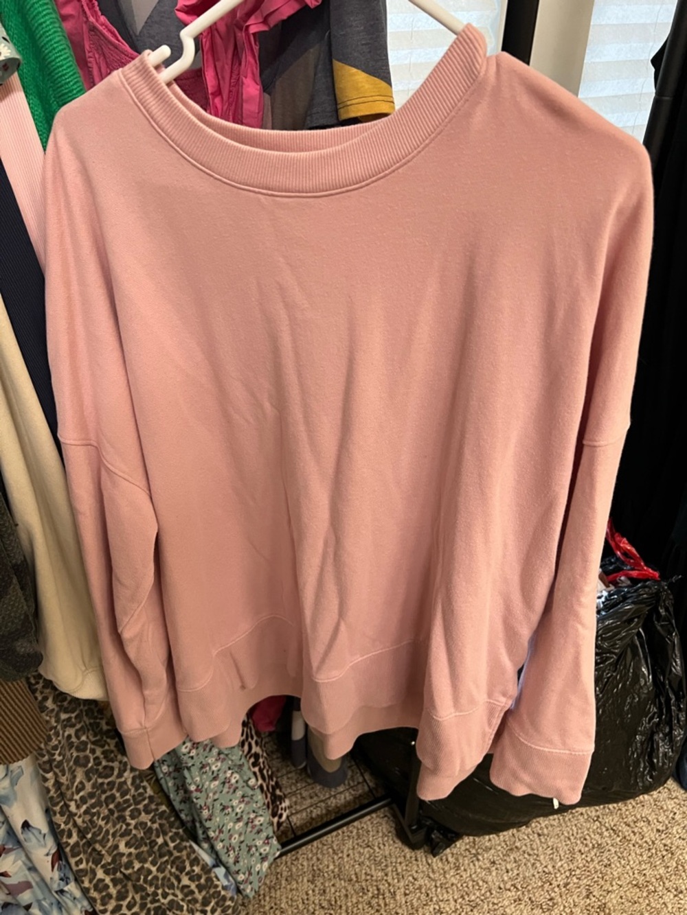 Pink Pullover Sweatshirt - XXXL